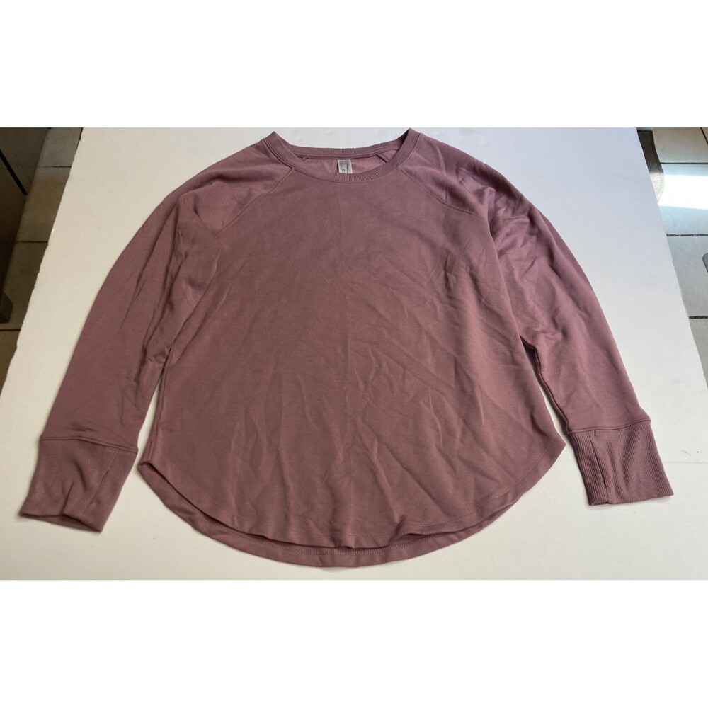 CORE 10 Women's Purple Crew Neck Long Sleeve Polyester Stretch Tee Regular L
